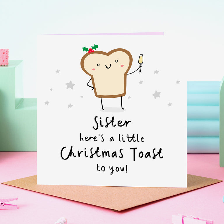 Sister Christmas Toast Card