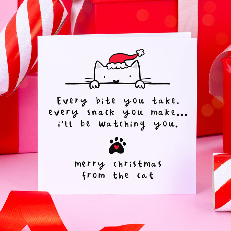 I'll Be Watching You - Cat Christmas Card