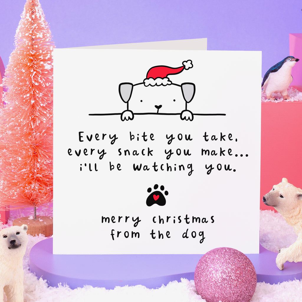 I'll Be Watching You - Dog Christmas Card