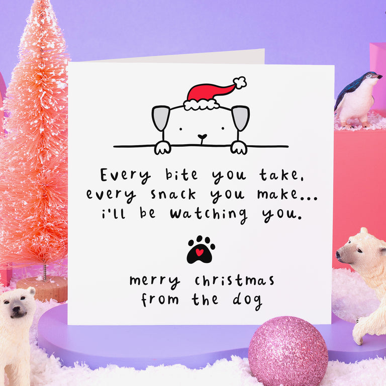 I'll Be Watching You - Dog Christmas Card