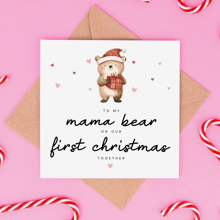 Mama Bear First Christmas Card