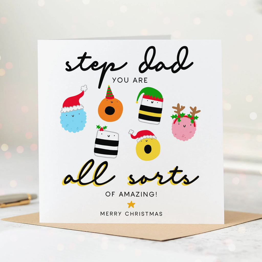 Step Dad All Sorts Christmas Card