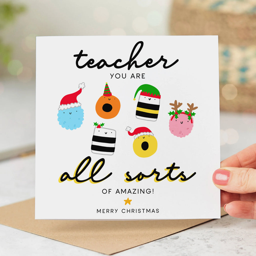 Teacher All Sorts Christmas Card