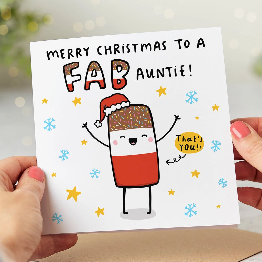 Fab Auntie Christmas Card