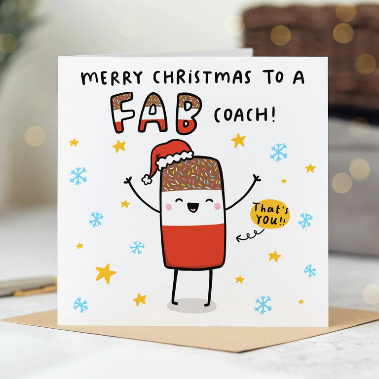 Fab Coach Christmas Card