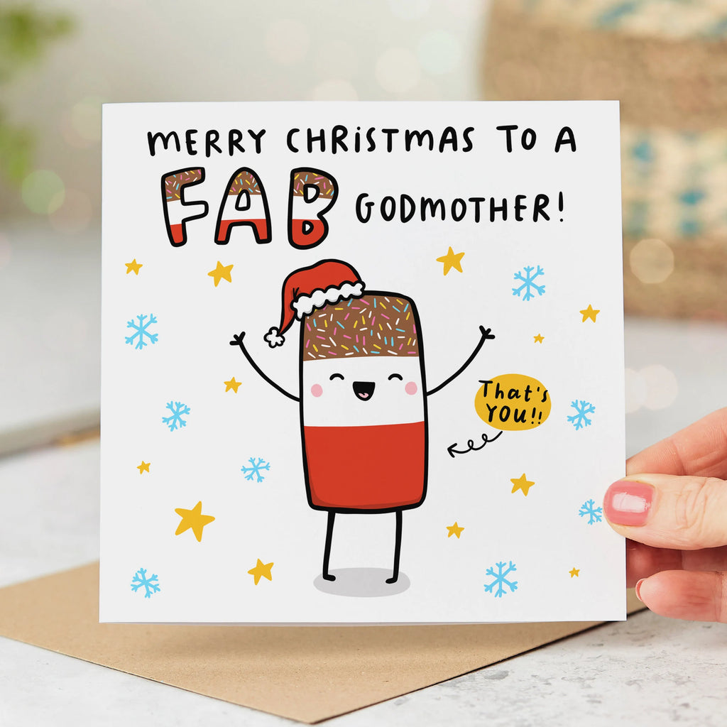Fab Godmother Christmas Card