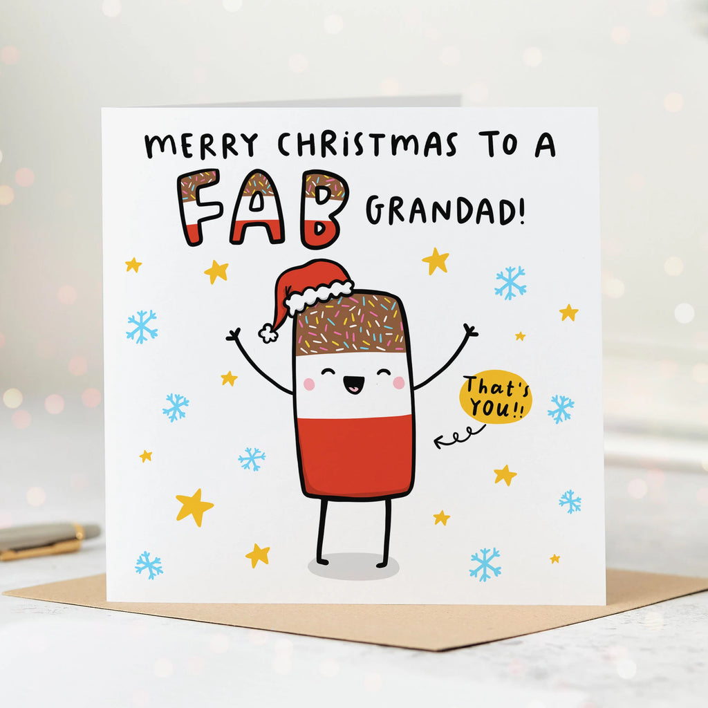 Fab Grandad Christmas Card