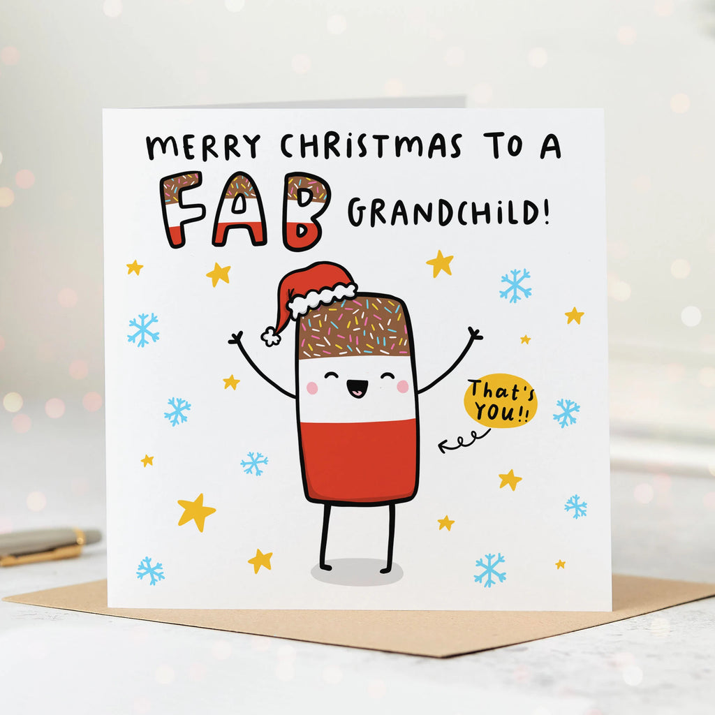 Fab Grandchild Christmas Card