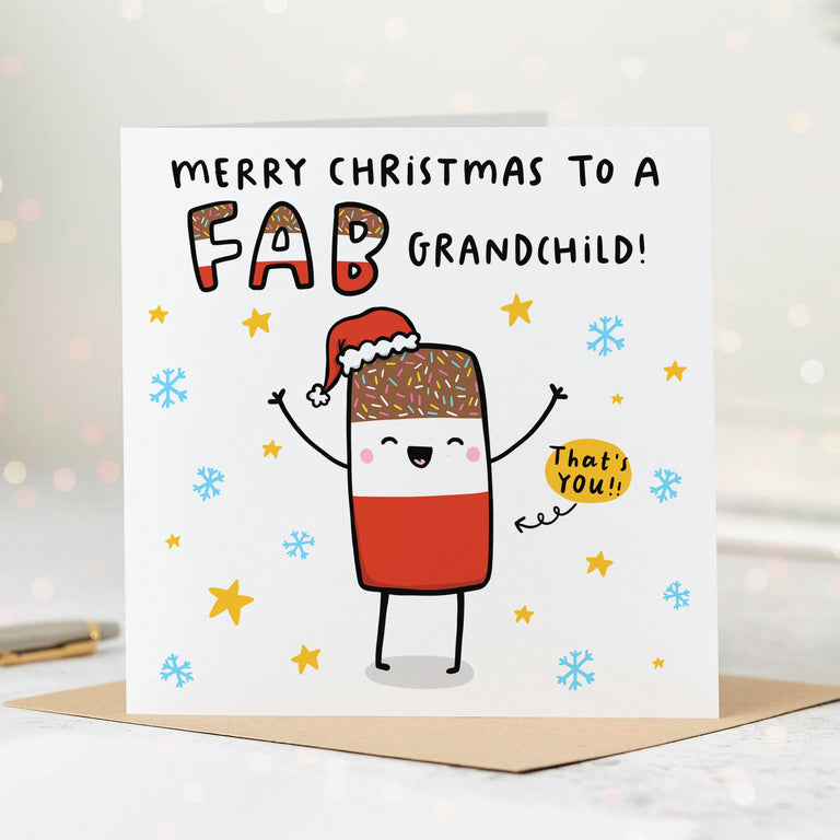 Fab Grandchild Christmas Card