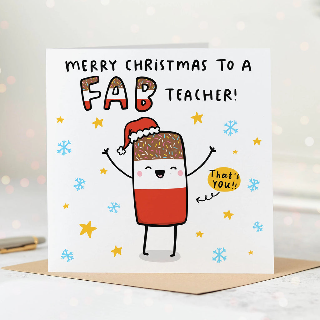 Fab Teacher Christmas Card