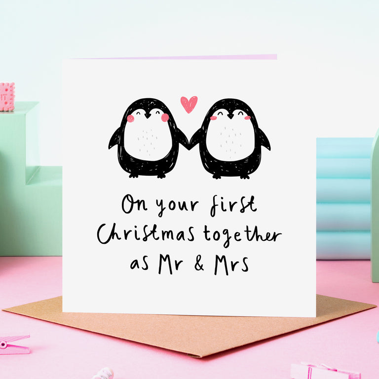 On Your First Christmas As Mr & Mrs Card