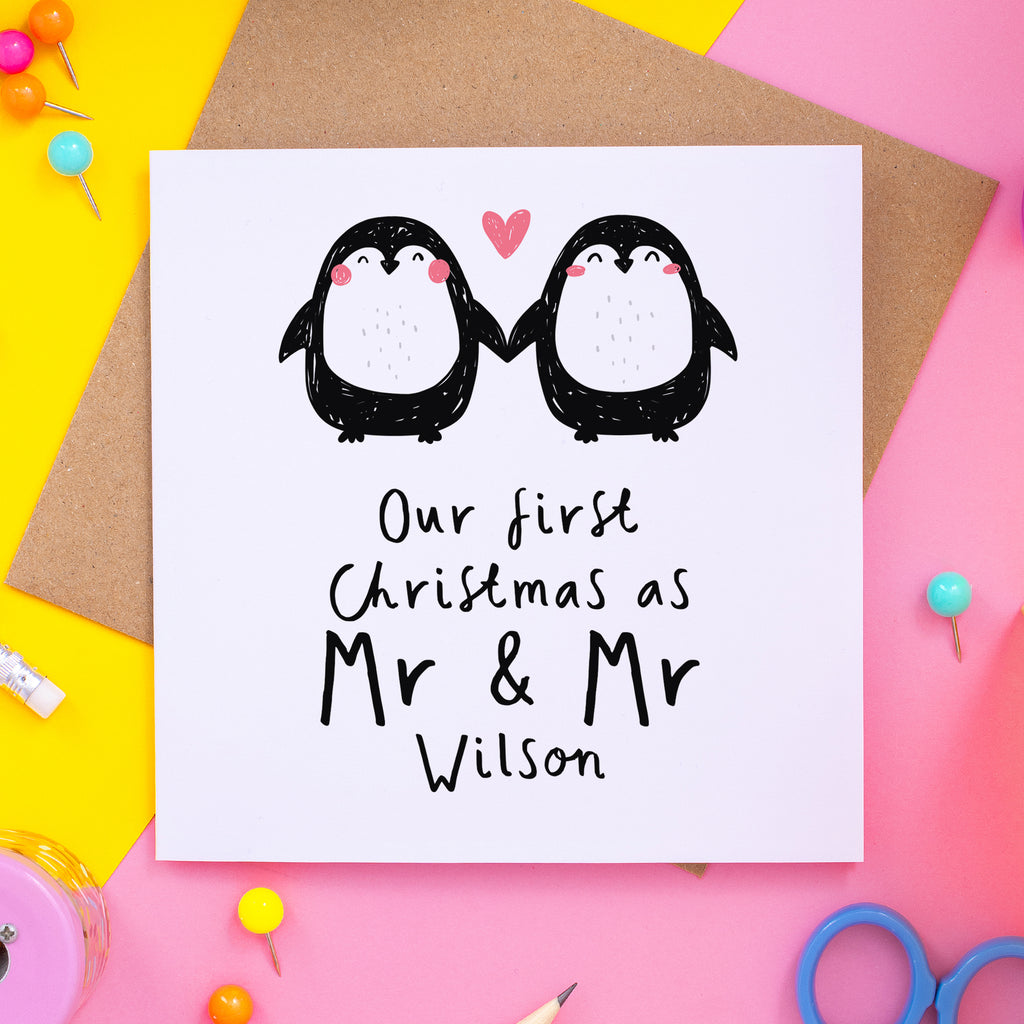 First Christmas Mr & Mr Personalised Card