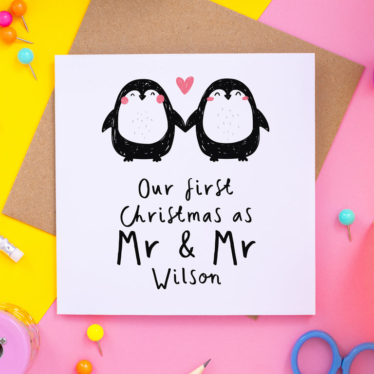 First Christmas Mr & Mr Personalised Card