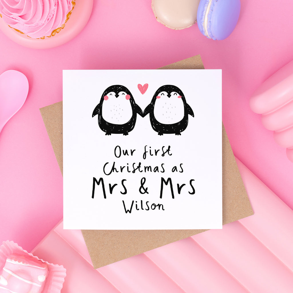 First Christmas Mrs & Mrs Personalised Card
