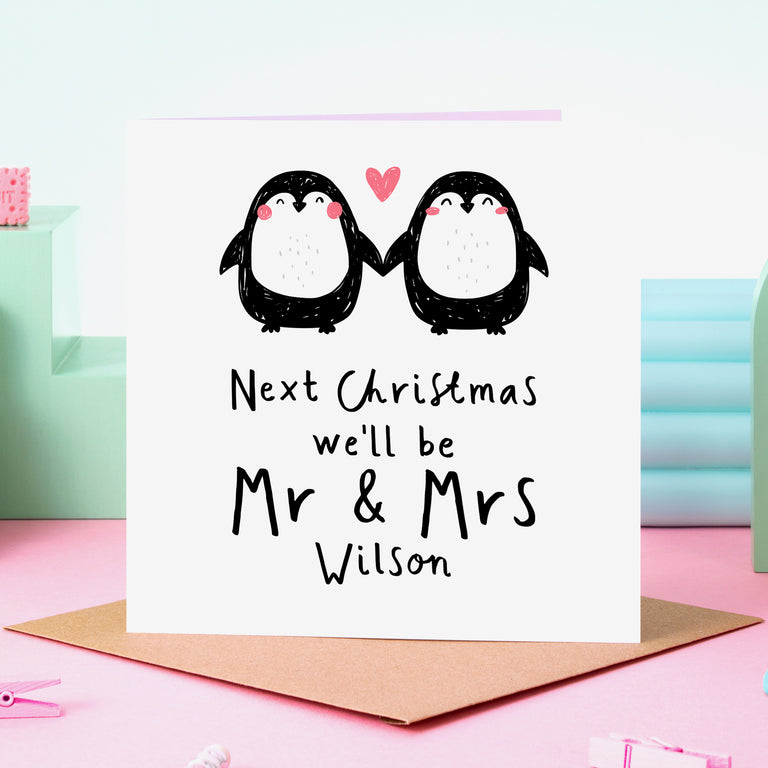 Next Christmas Mr & Mrs Personalised Card