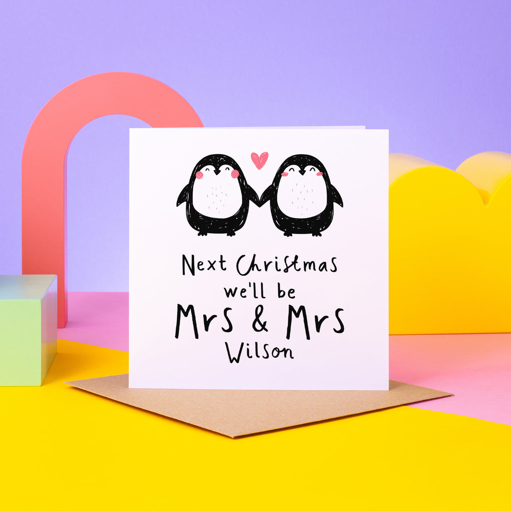 Next Christmas Mrs & Mrs Personalised Card