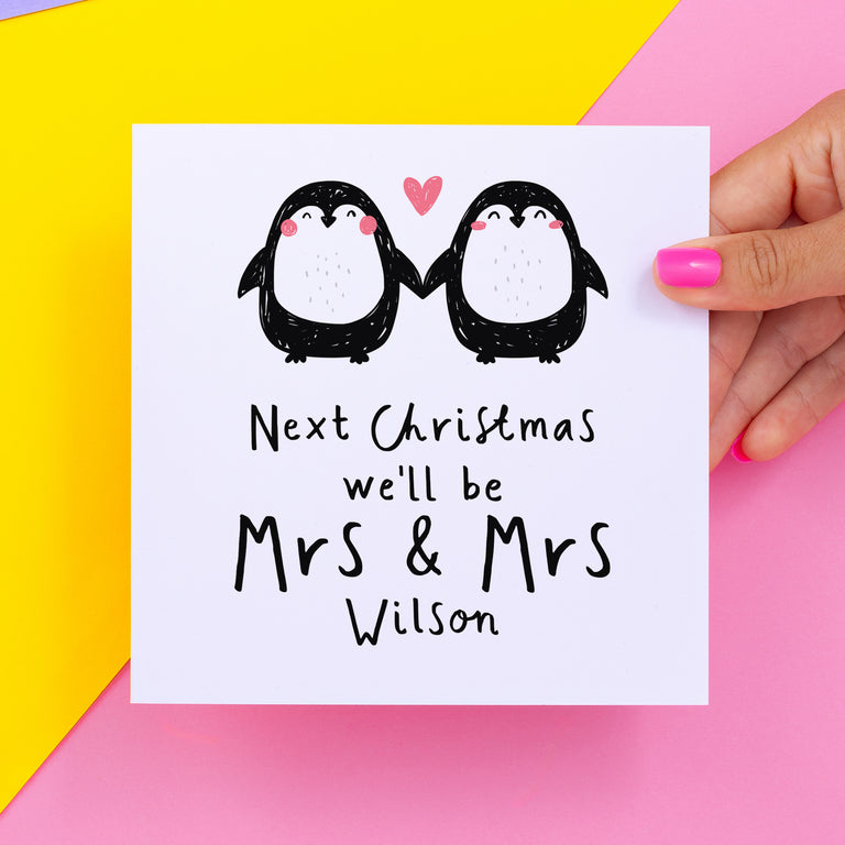 Next Christmas Mrs & Mrs Personalised Card