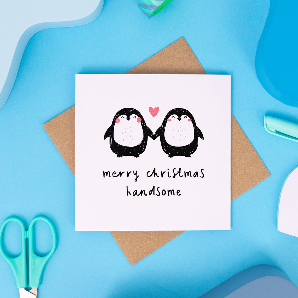 Merry Christmas Handsome Penguin Card