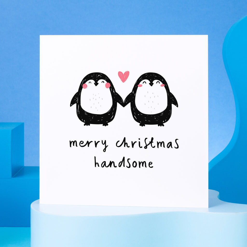 Merry Christmas Handsome Penguin Card