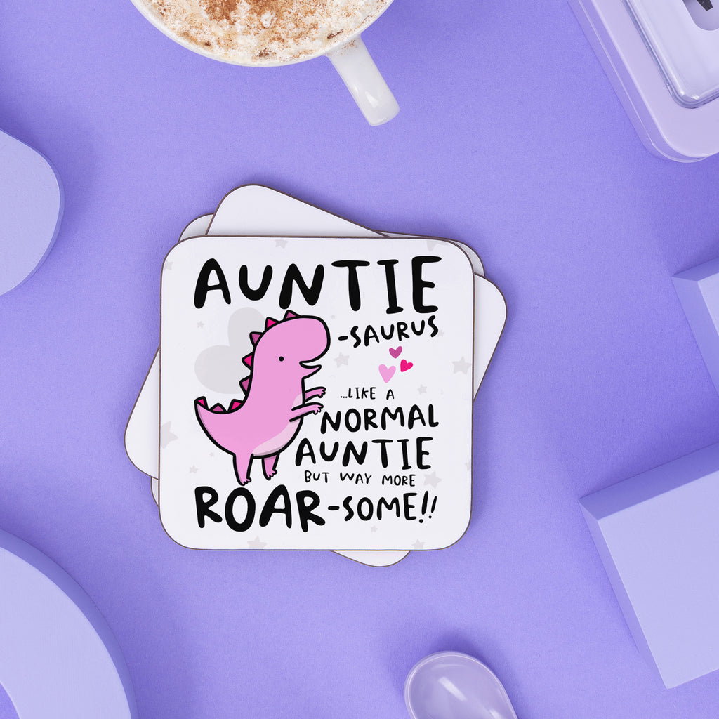 Auntiesaurus Birthday Coaster