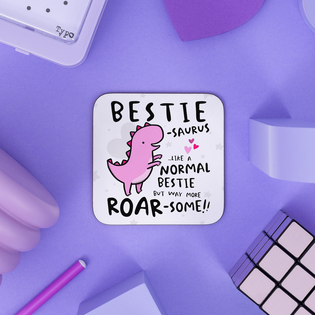 Bestiesaurus Birthday Coaster