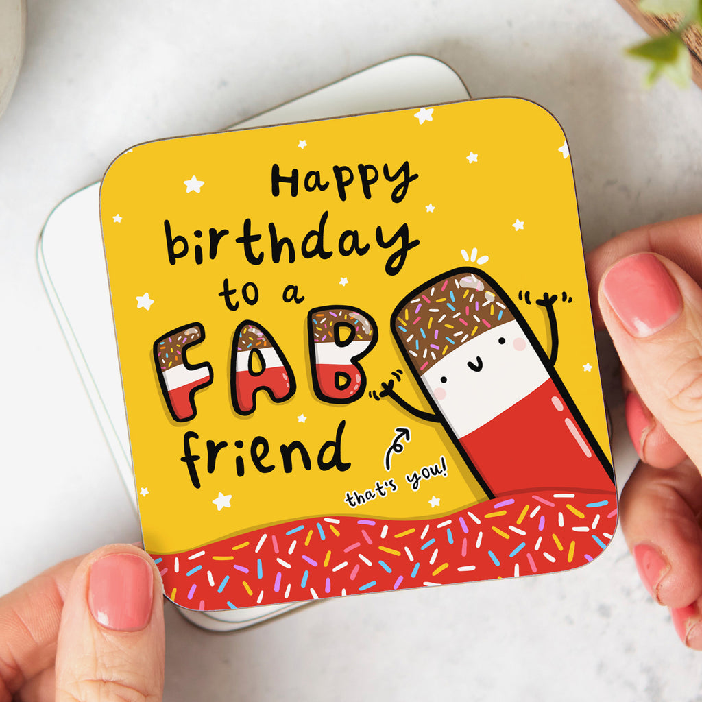 Fab Friend Birthday Coaster
