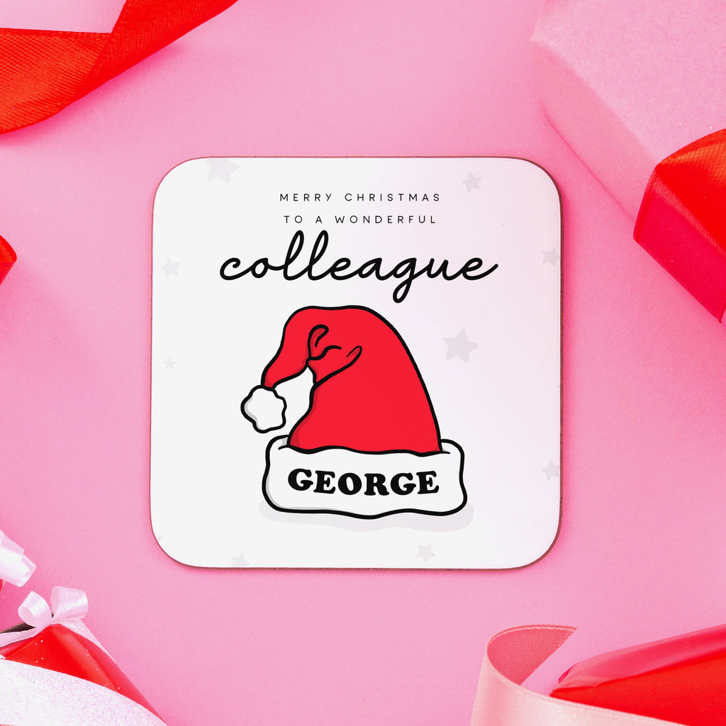 Wonderful Colleague Personalised Christmas Coaster