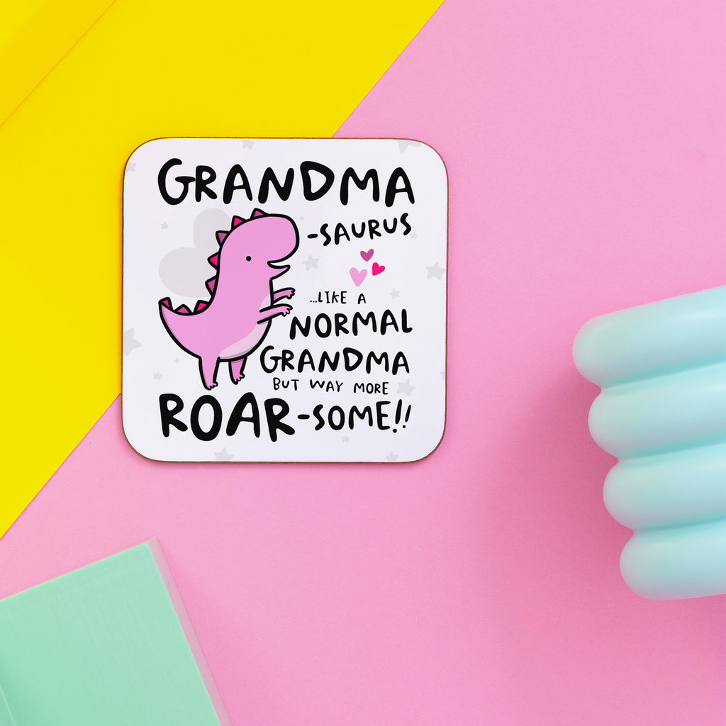 Grandmasaurus Birthday Coaster