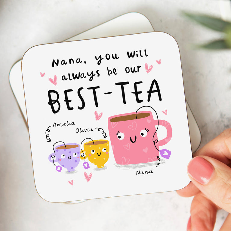Nana Our Best-Tea Personalised Coaster