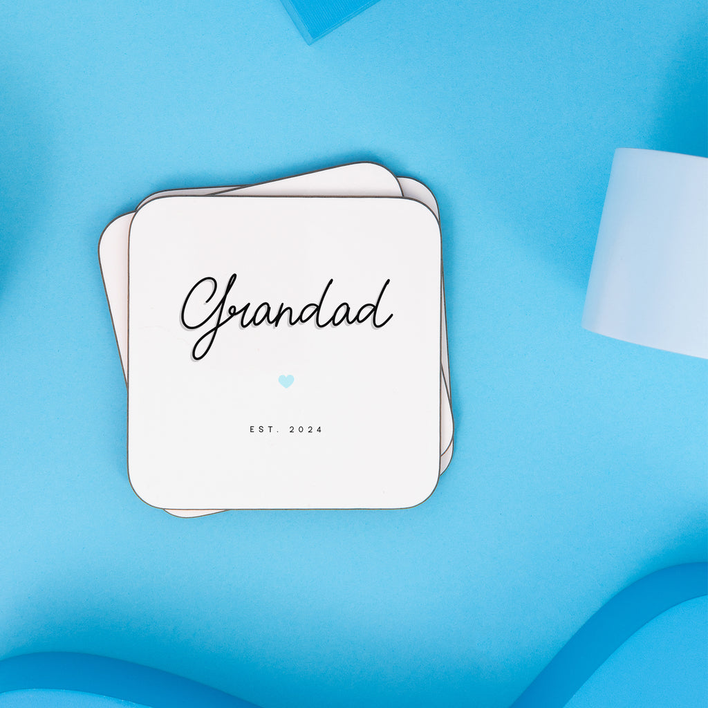 Grandad Est. Year Personalised Coaster