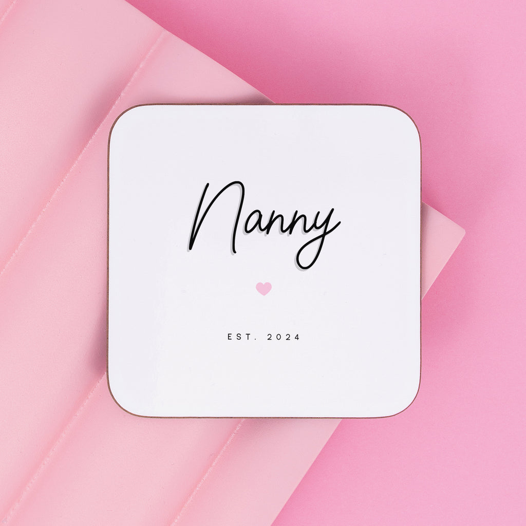 Nanny Est. Year Personalised Coaster