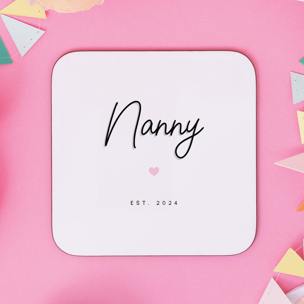 Nanny Est. Year Personalised Coaster