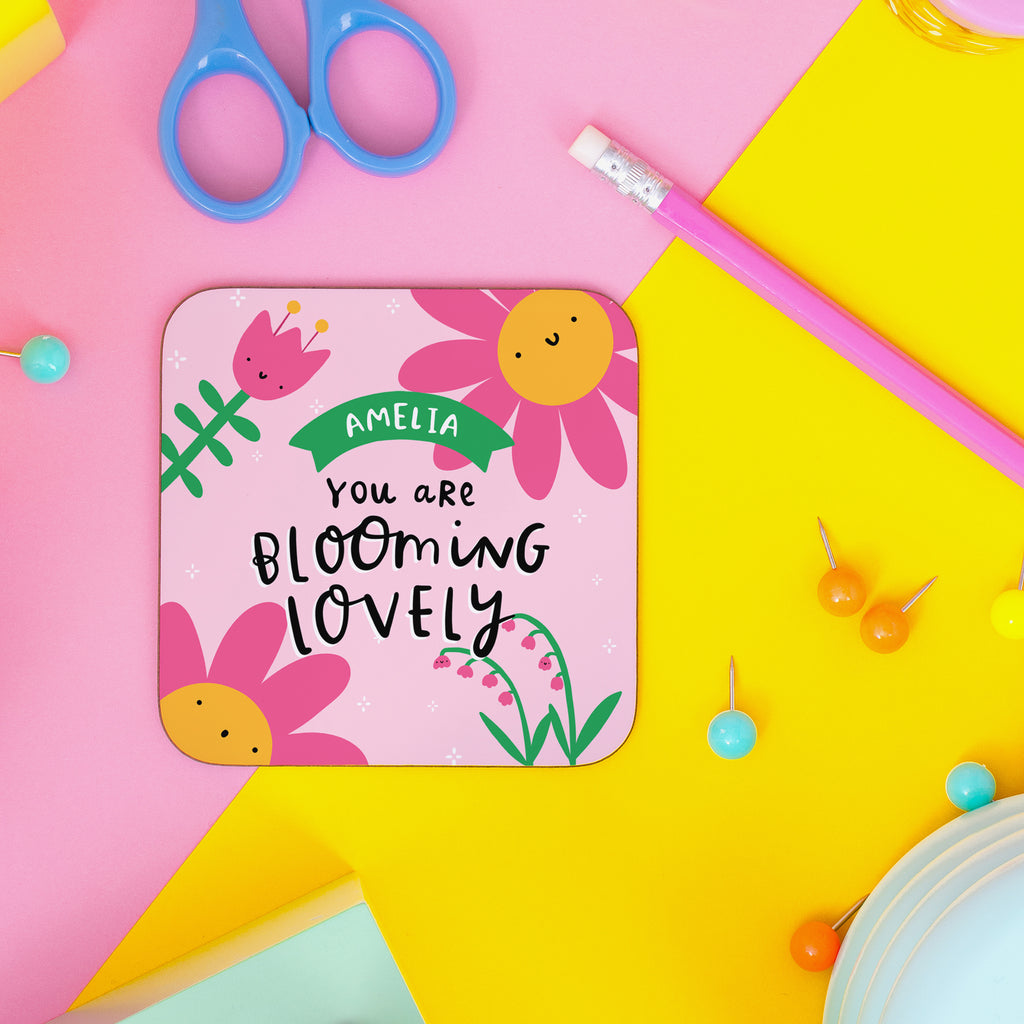 You Are Blooming Lovely Personalised Coaster