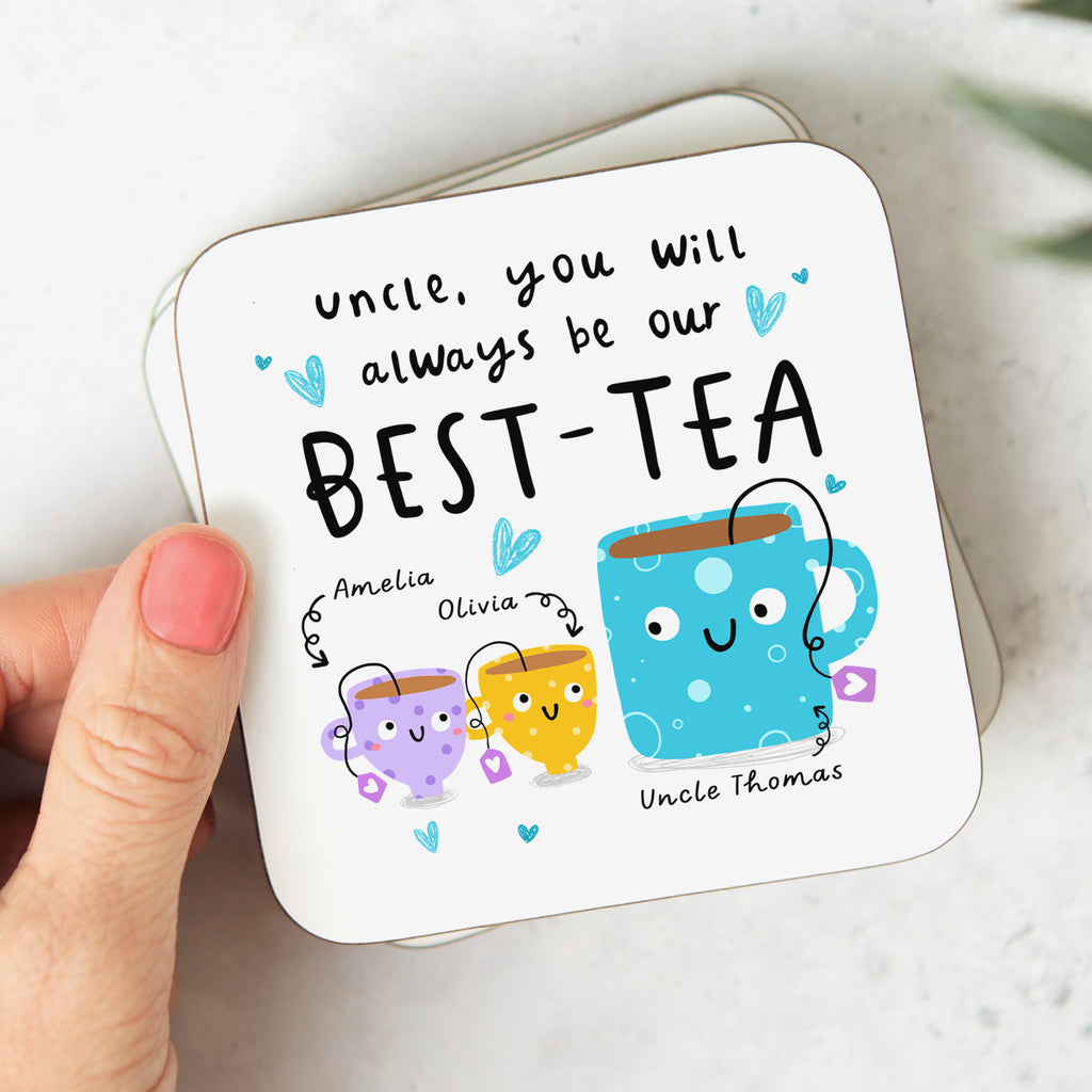 Uncle Our Best-Tea Personalised Coaster