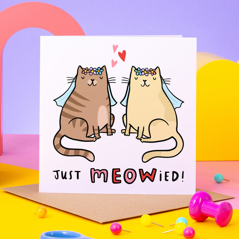 Just Meowied Card - Brides