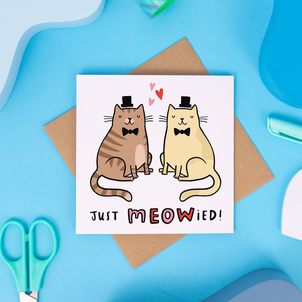 Just Meowied Card - Grooms