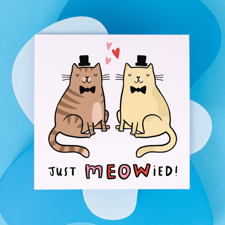 Just Meowied Card - Grooms