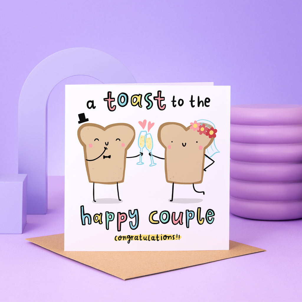 Toast To The Happy Couple Card - Bride & Groom