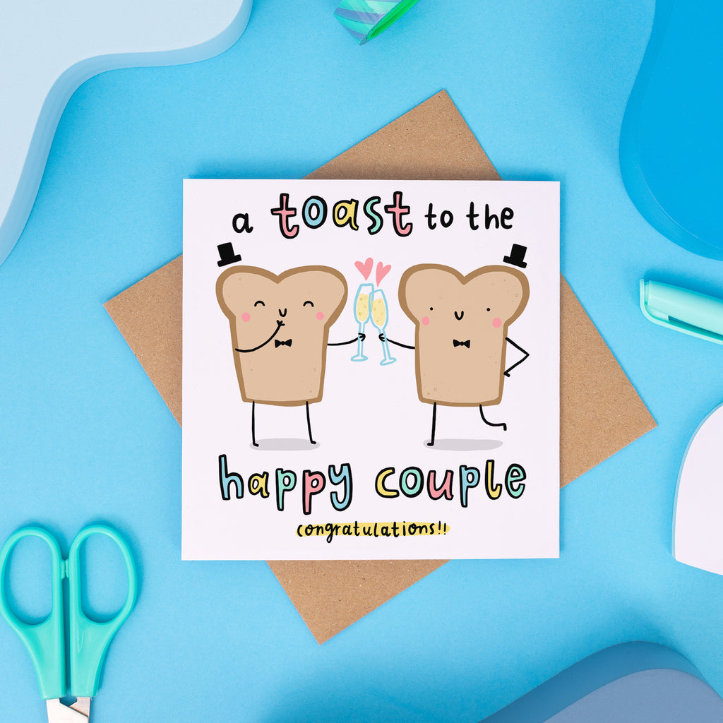Toast To The Happy Couple Card - Grooms