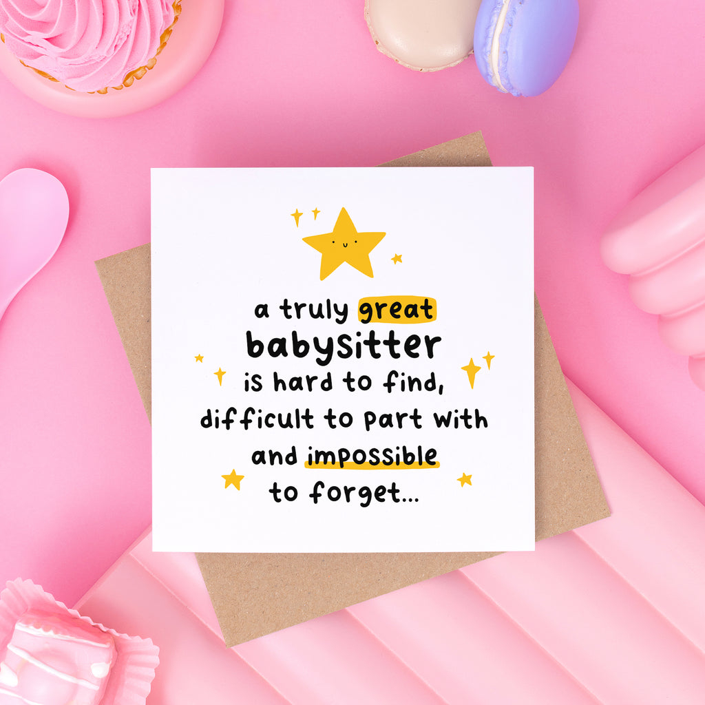 Truly Great Babysitter Thank You Card