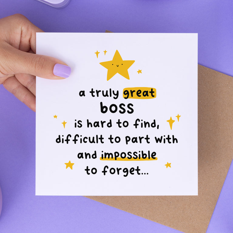 Truly Great Boss Thank You Card