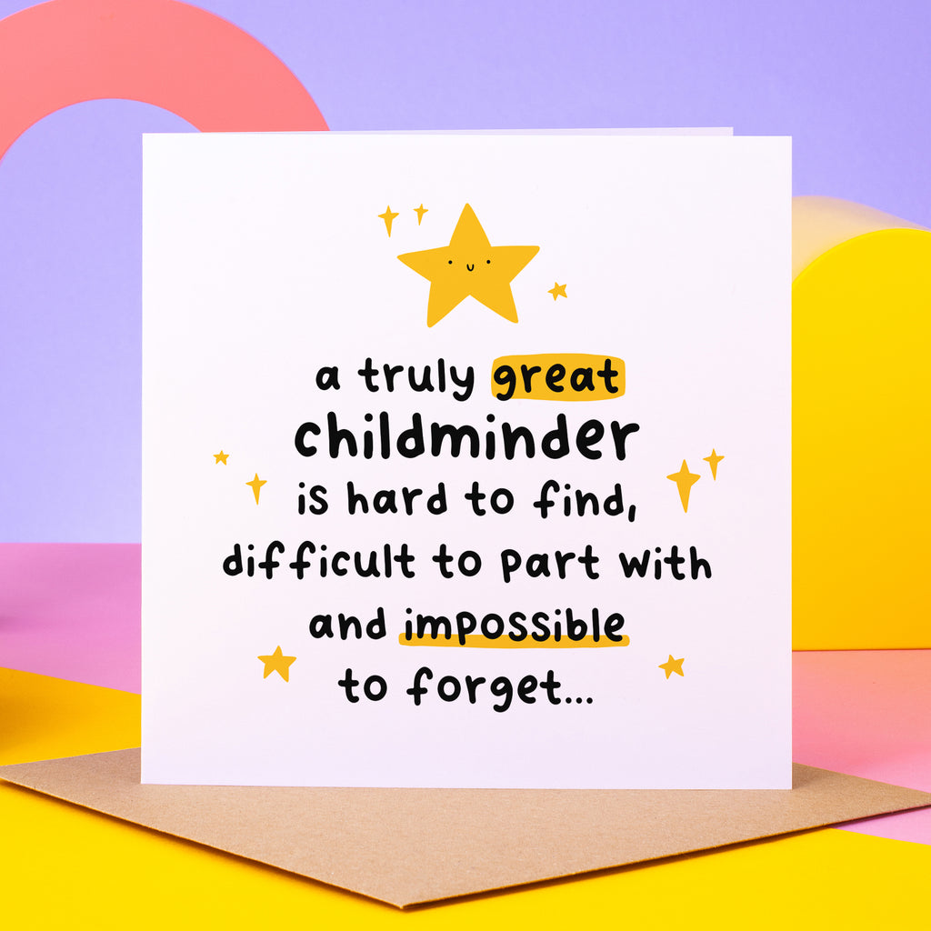 Truly Great Childminder Thank You Card