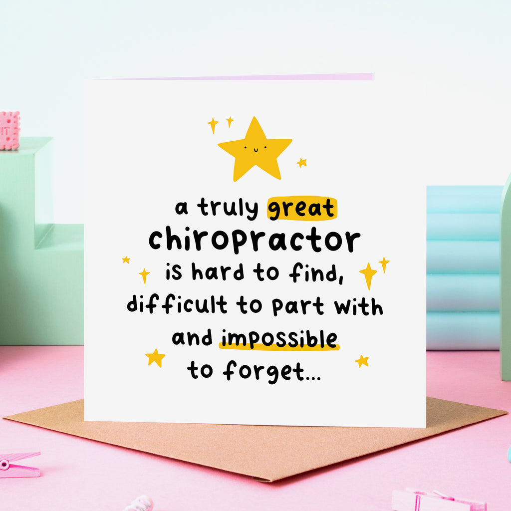 Truly Great Chiropractor Thank You Card