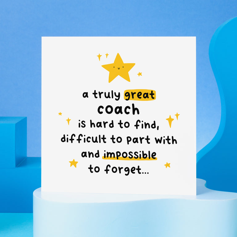 Truly Great Coach Thank You Card