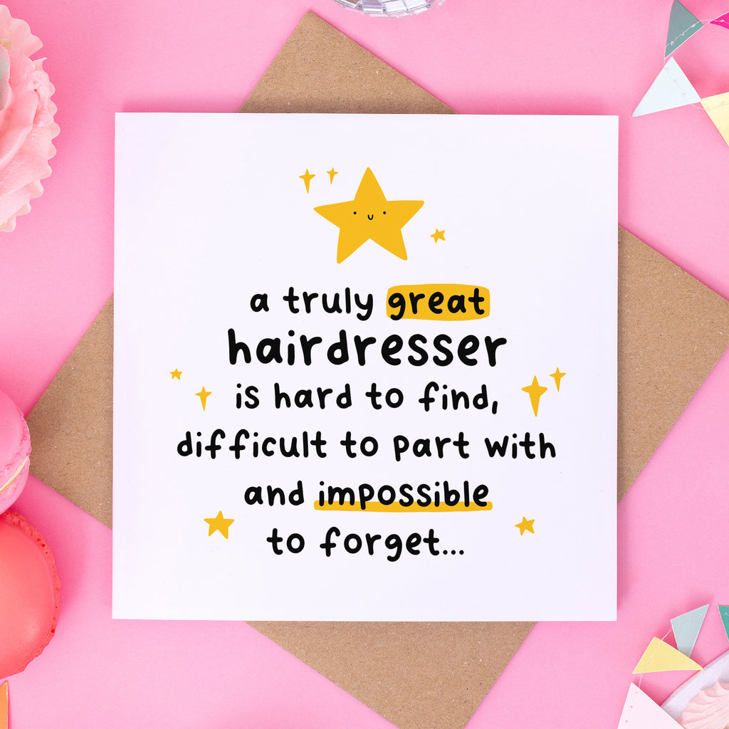 Truly Great Hairdresser Thank You Card