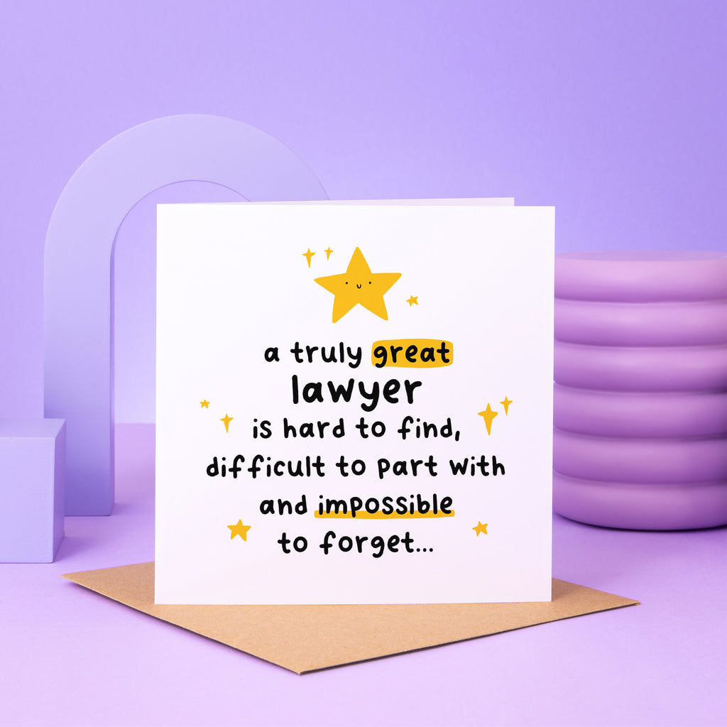 Truly Great Lawyer Thank You Card