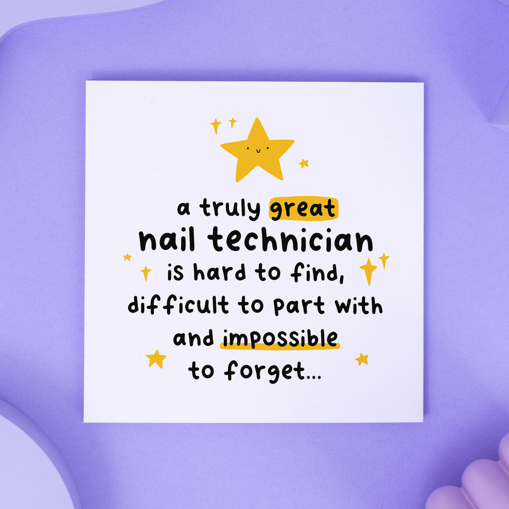 Truly Great Nail Technician Thank You Card