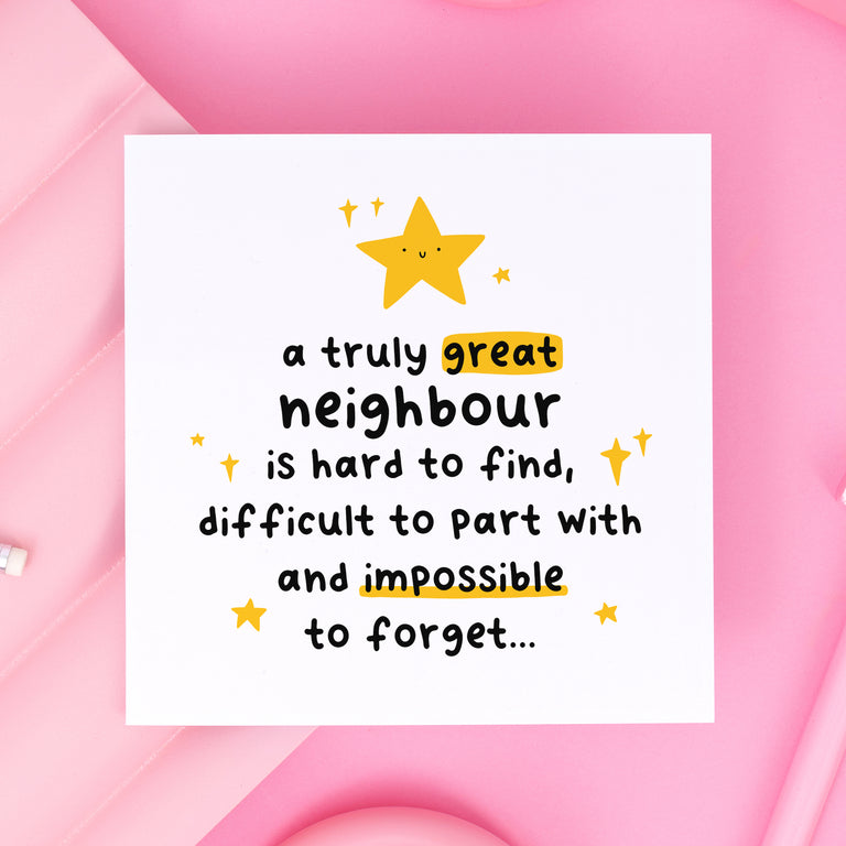 Truly Great Neighbour Thank You Card