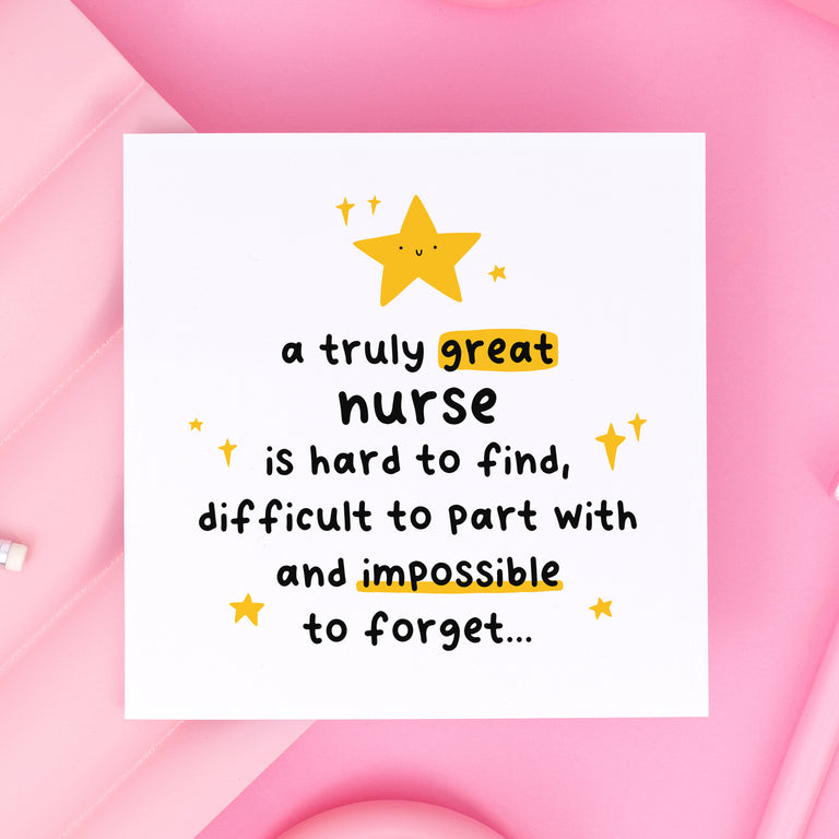 Truly Great Nurse Thank You Card