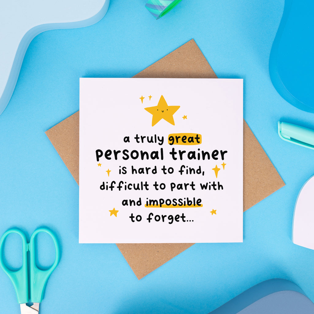 Truly Great Personal Trainer Thank You Card